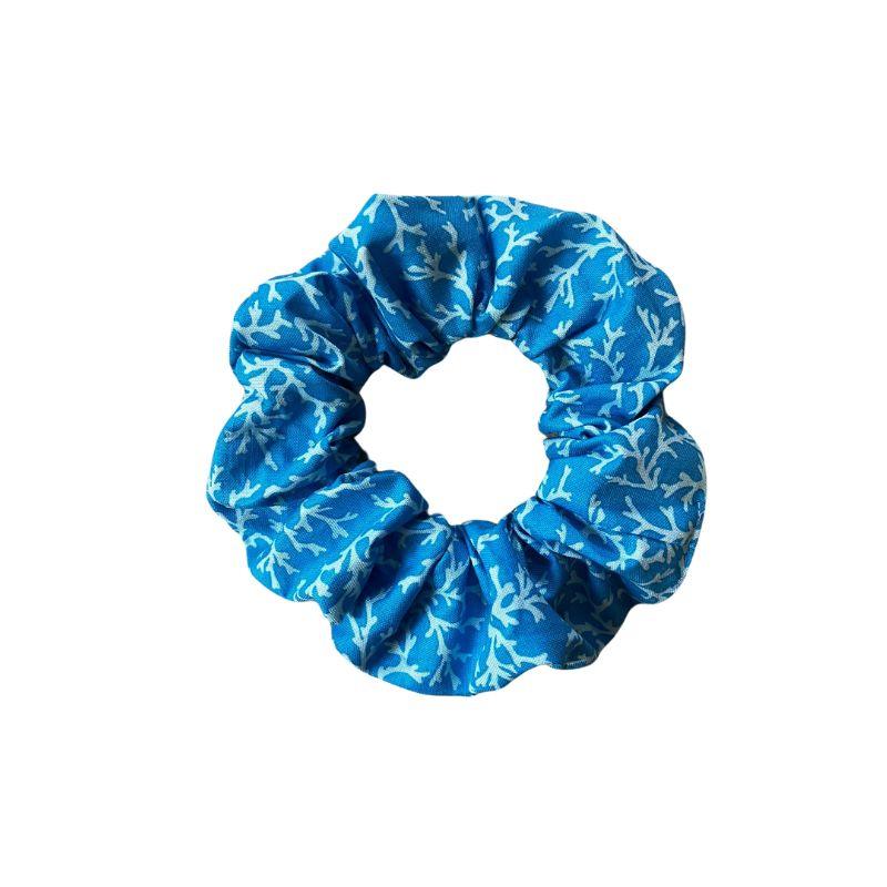 Blue Coral Handmade Cotton Scrunchie