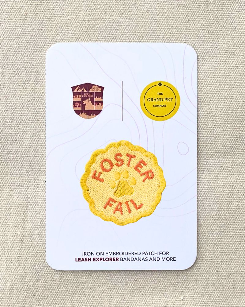 Foster Fail embroidered pet patch from The Grand Pet Company Dubai