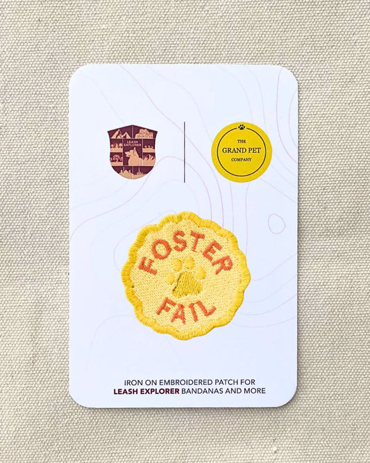 Foster Fail embroidered pet patch from The Grand Pet Company Dubai
