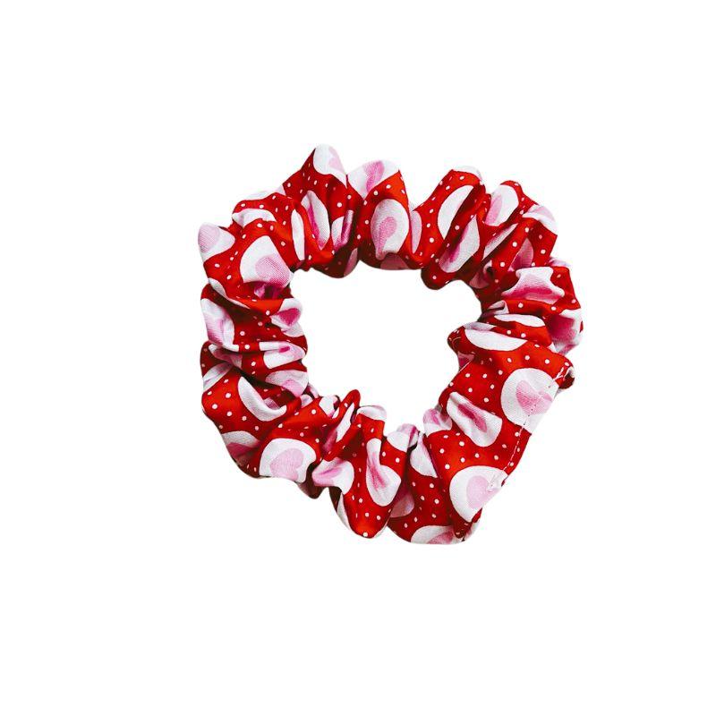 Love Hearts Handmade Cotton Scrunchie