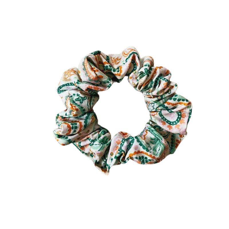 Summer Paisley Handmade Cotton Scrunchie