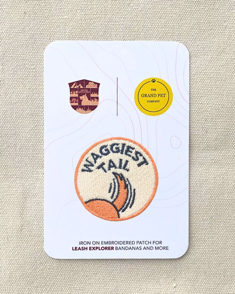 Waggiest Tail embroidered pet patch from The Grand Pet Company Dubai