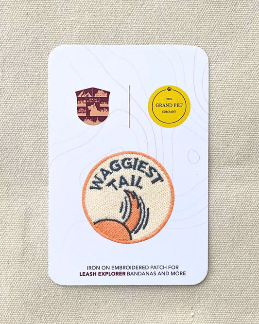 Waggiest Tail embroidered pet patch from The Grand Pet Company Dubai