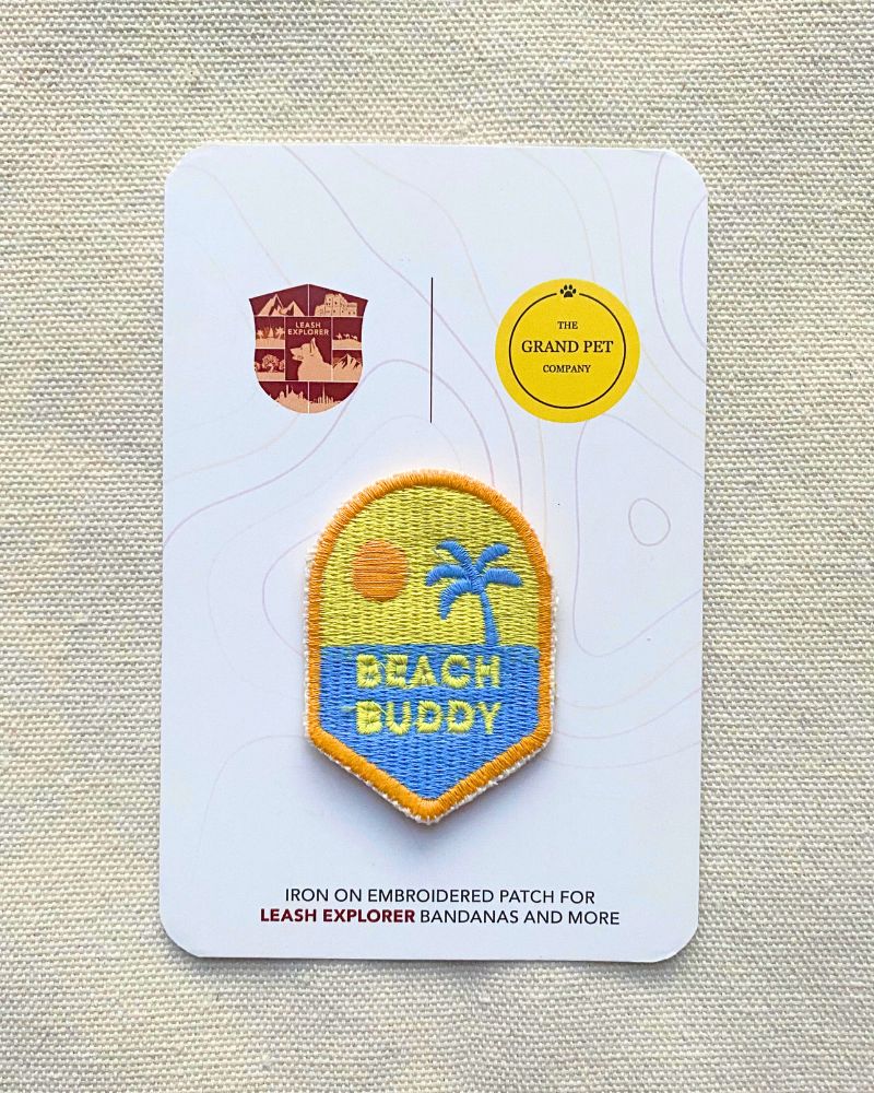 Beach Buddy embroidered pet patch from The Grand Pet Company Dubai