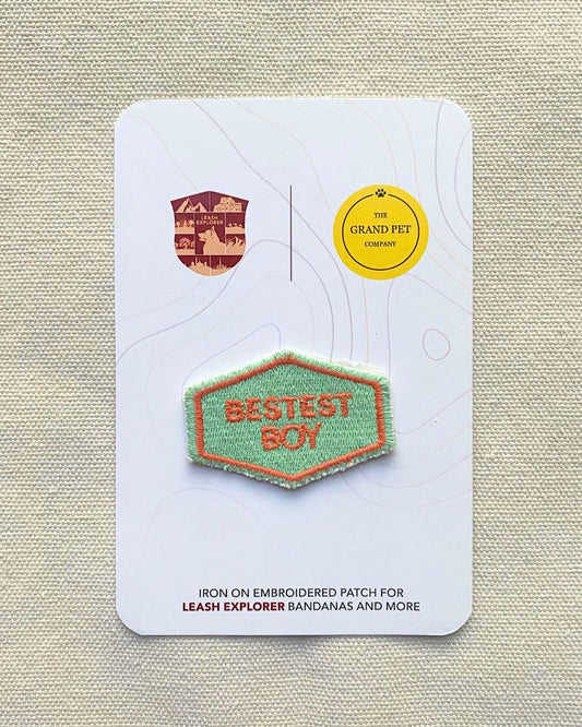 Bestest Boy embroidered pet patch from The Grand Pet Company Dubai