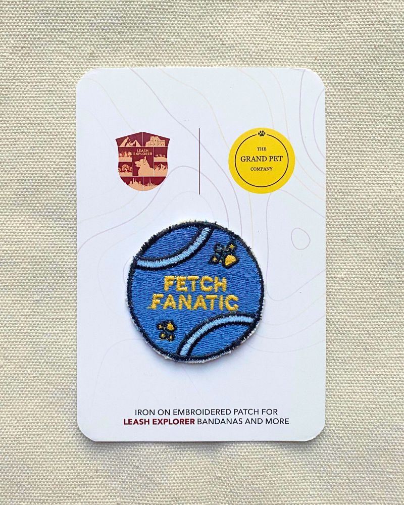 Fetch Fanatic embroidered pet patch from The Grand Pet Company Dubai