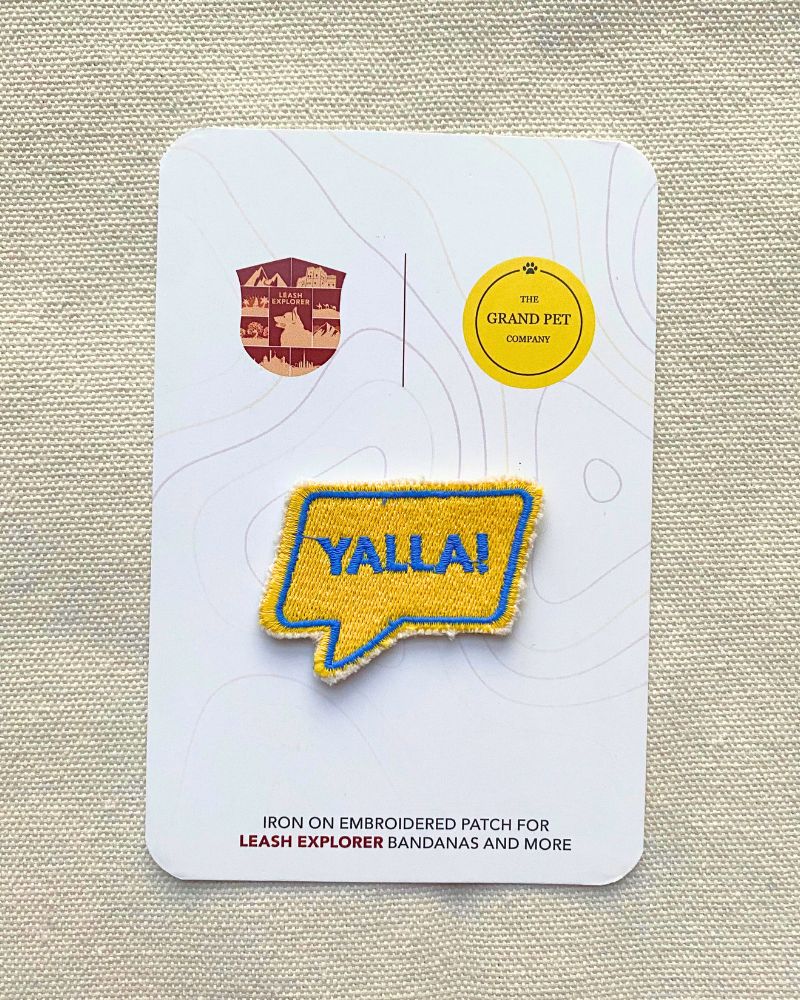 Yalla embroidered pet patch from The Grand Pet Company Dubai