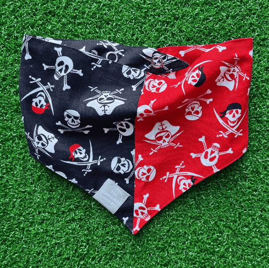 Pirates Half and Half Dog Bandana