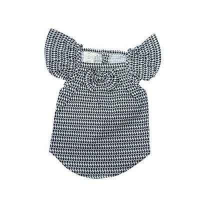 Black and White Houndstooth Pinafore Dress