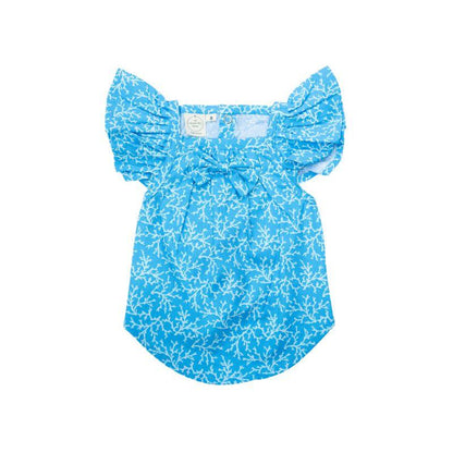 Blue Coral Pinafore Dress