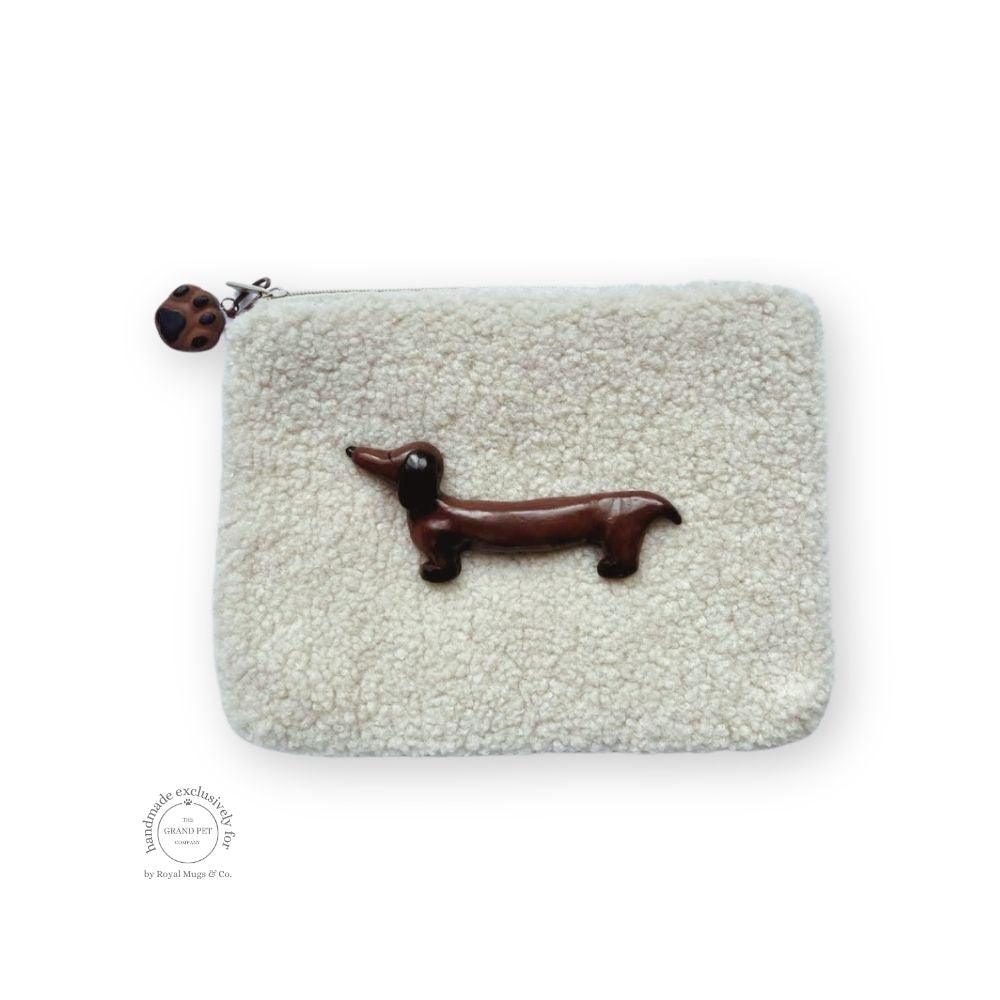 Dachshund Cream Fluffy Pouch