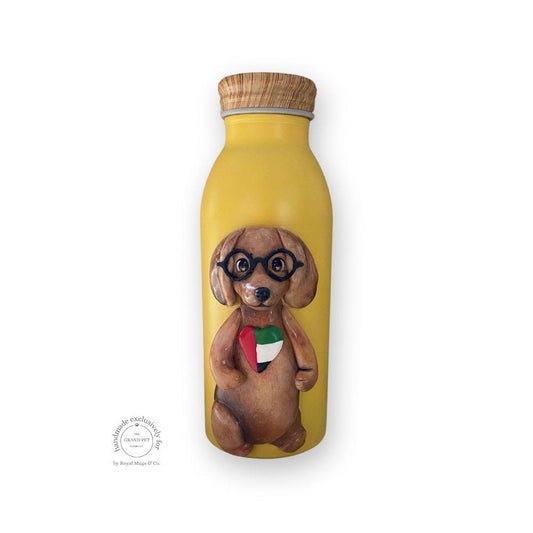 Dogs Love UAE Yellow Water Bottle 500ml