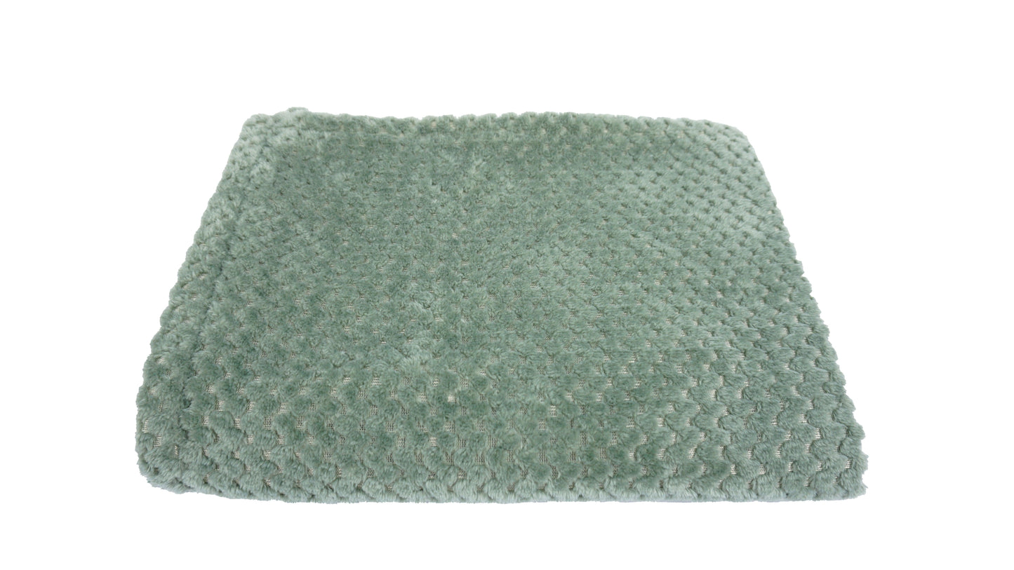 Park Life Green Patterned Fur Blanket