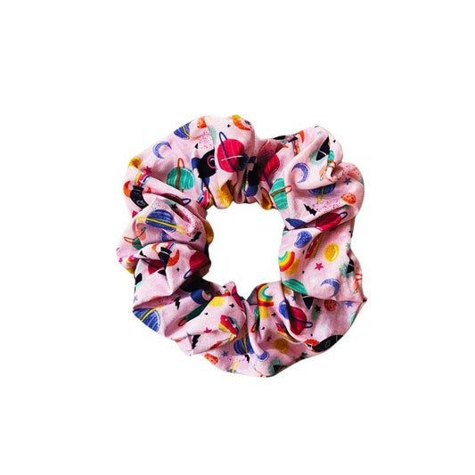 Pastel Rockets Handmade Cotton Scrunchie