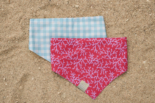 Pink Coral Picnic Reversible Bandana