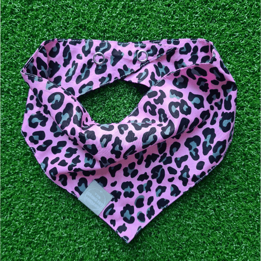 Pink Leopard Dog Bandana