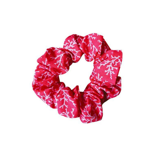 Pink Coral Handmade Cotton Scrunchie