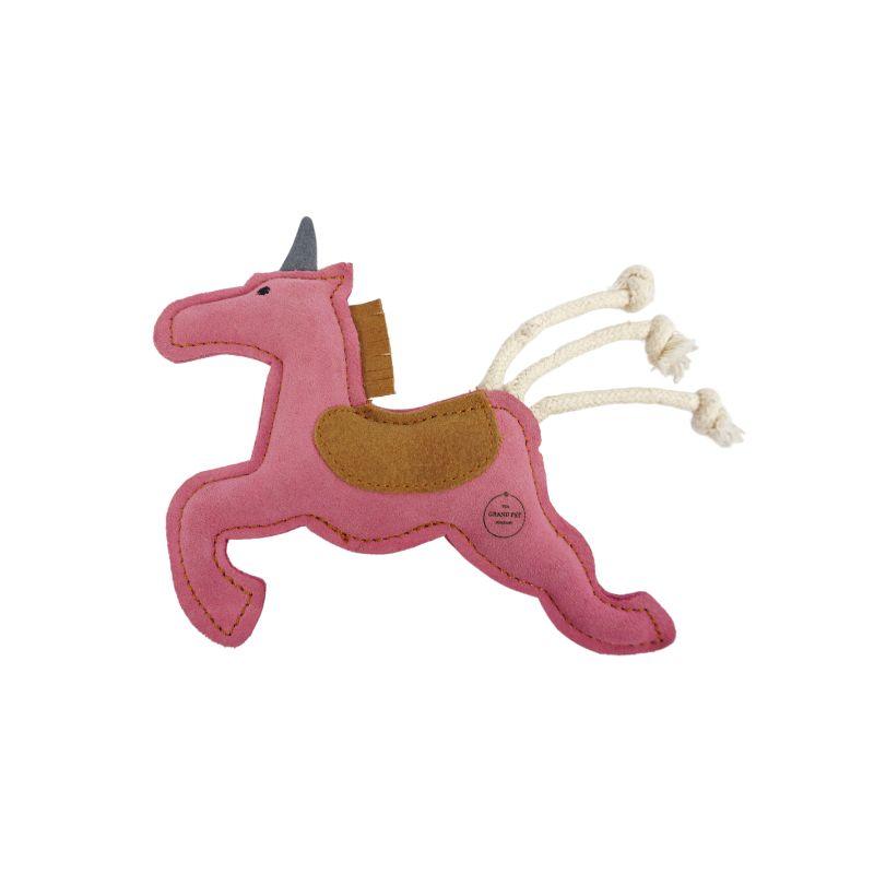 Una Unicorn Leather Squeaker Toy