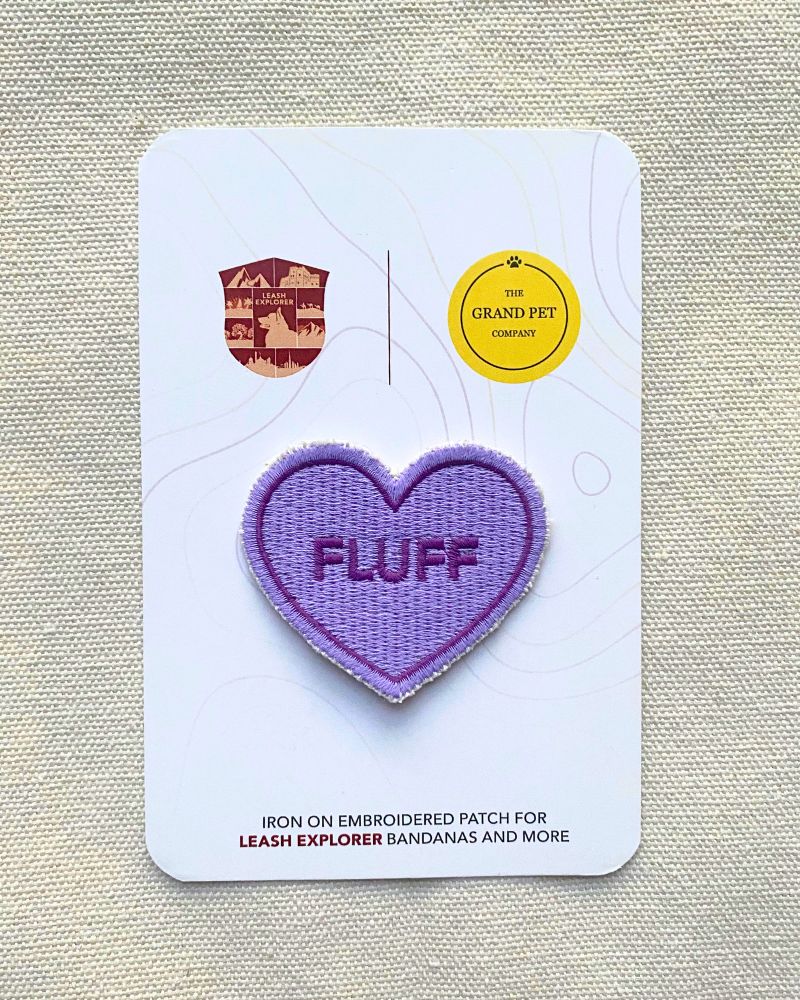 Fluff embroidered pet patch from The Grand Pet Company Dubai