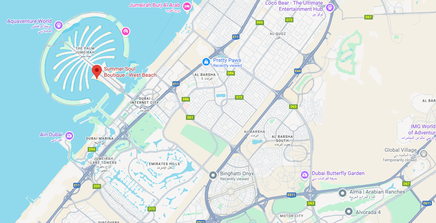 The Grand Pet Company location map in Jumeirah, Dubai – directions to pet store