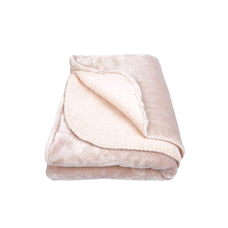 Paw Pink Fleece and Fur Blanket